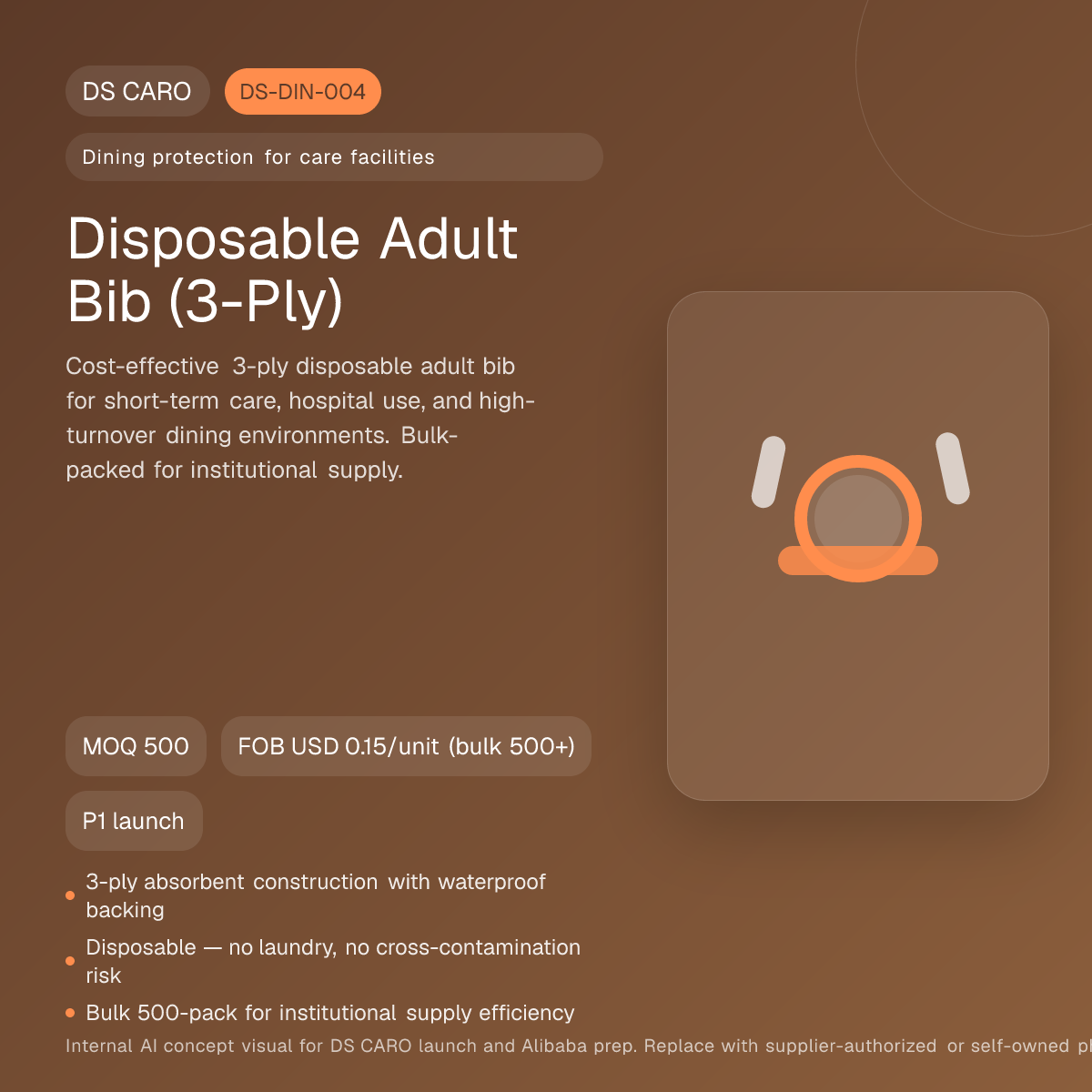 Disposable Adult Bib (3-Ply)