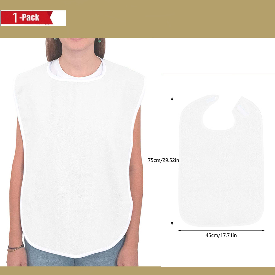 Reusable Adult Bib with Crumb Catcher - Image 10