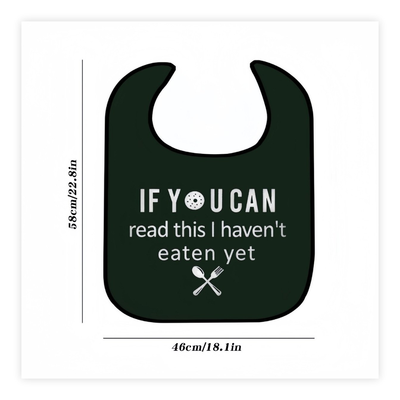 Humorous Message Waterproof Adult Bib ('I Haven't Eaten Yet' Series) - Image 5