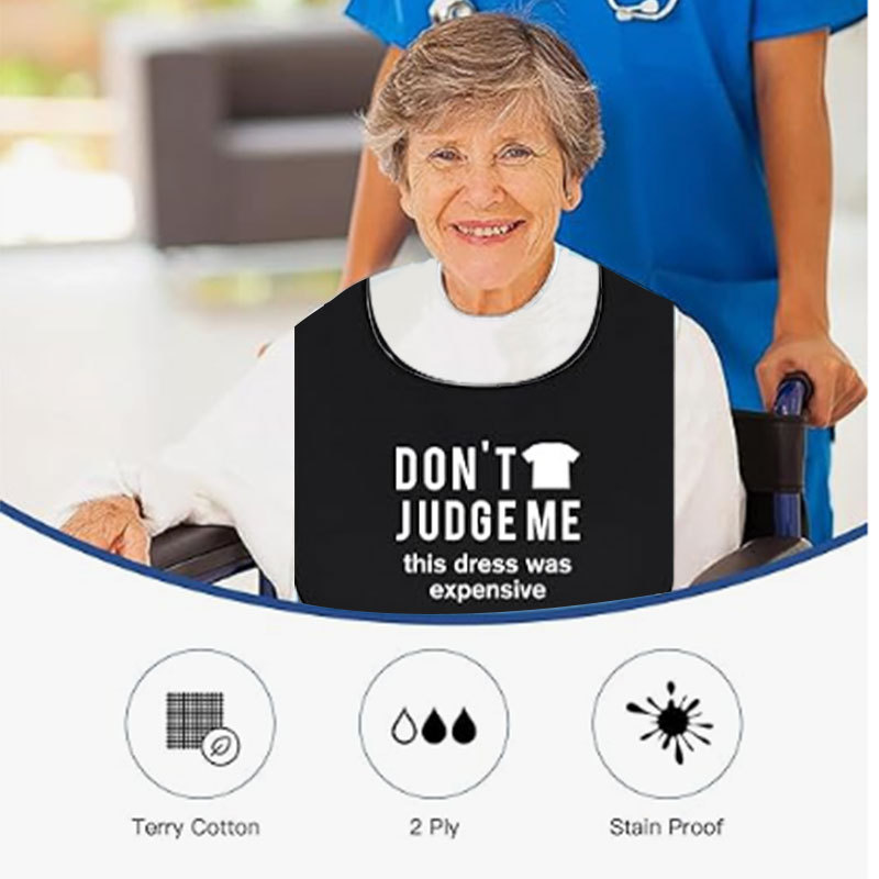 Humorous Message Waterproof Adult Bib ('I Haven't Eaten Yet' Series) - Image 6