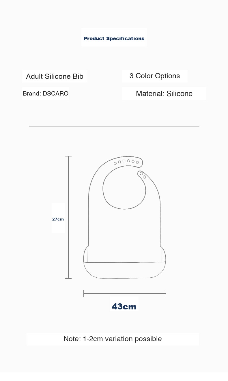 Adult Silicone Waterproof Bib - Image 13
