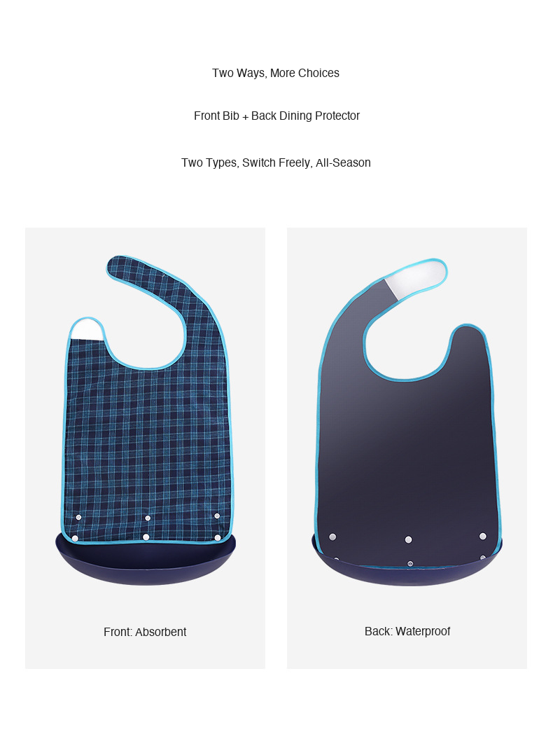 Reversible Waterproof Dining Bib - Image 10