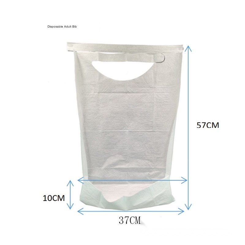Disposable Tie-on Adult Bib (10pcs/bag) - Image 2