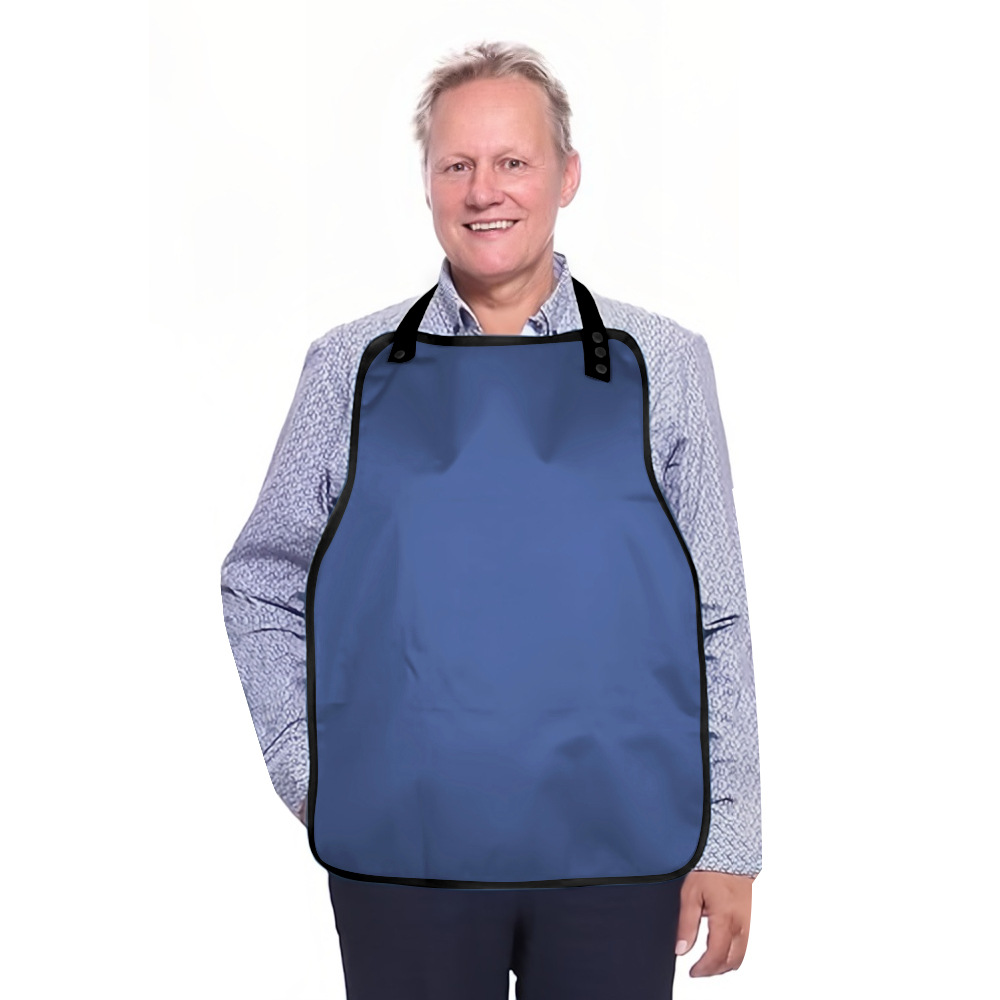 Snap-Button Floral Adult Bib with Pocket (9 Colorways) - Image 3