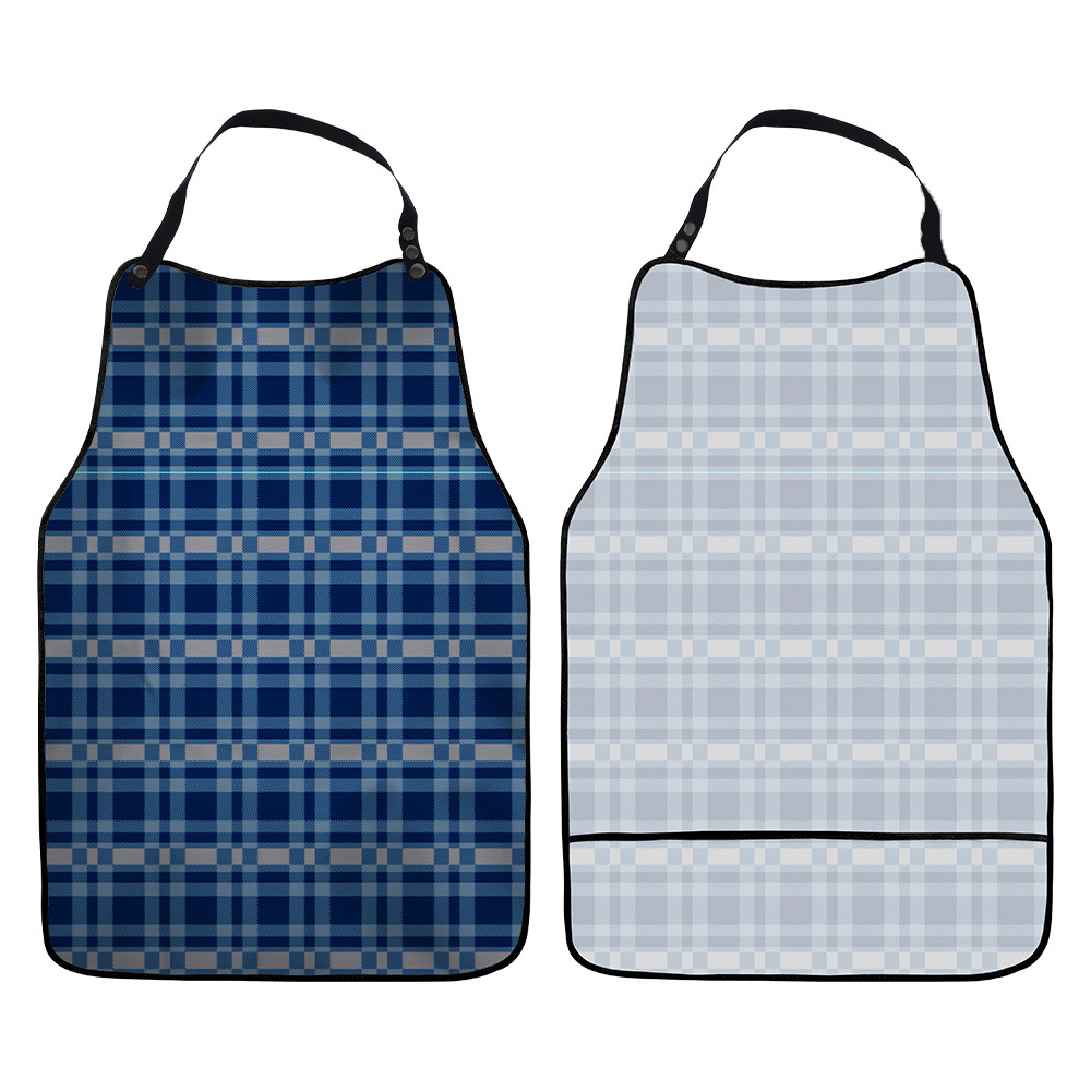 Snap-Button Floral Adult Bib with Pocket (9 Colorways) - Image 11
