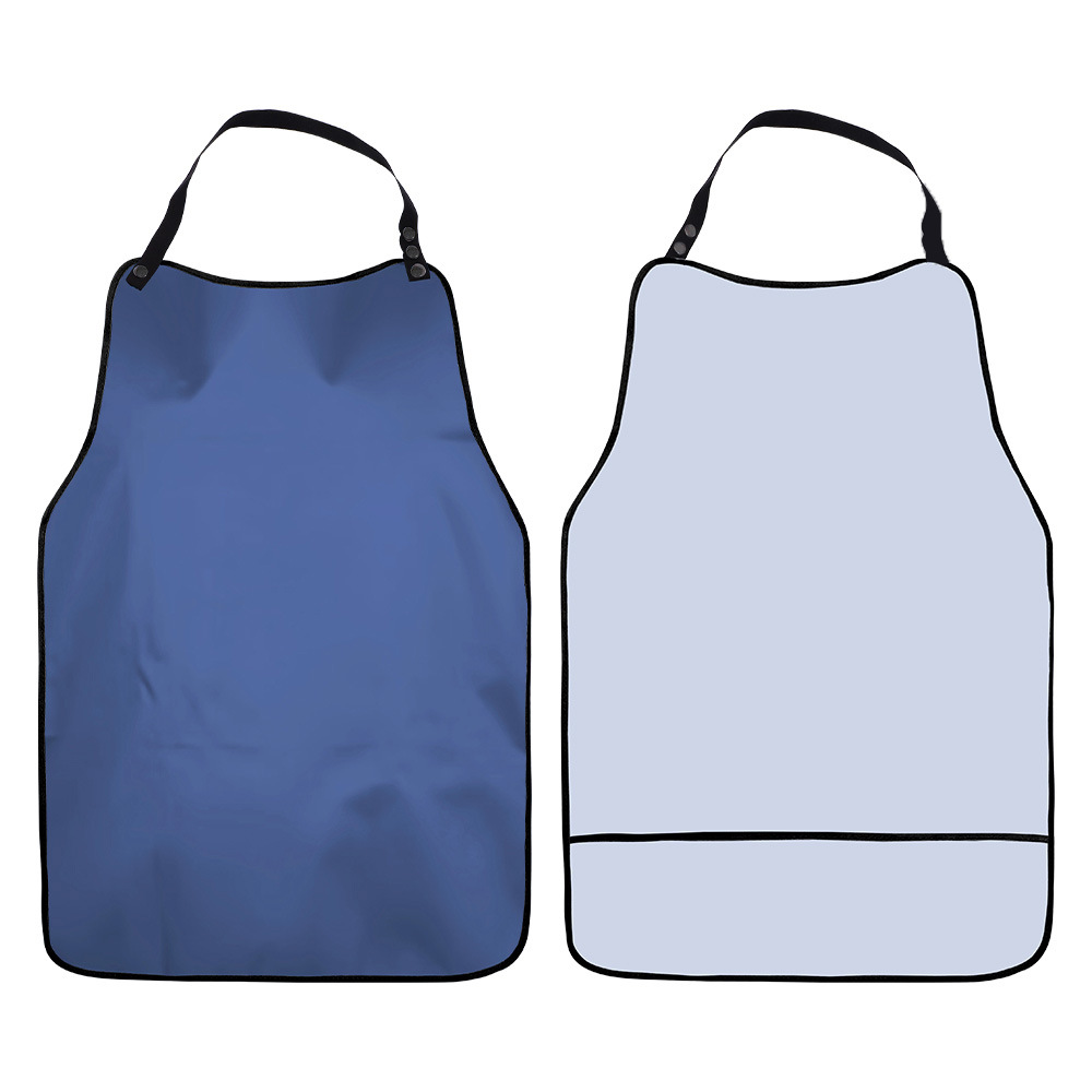Snap-Button Floral Adult Bib with Pocket (9 Colorways) - Image 5