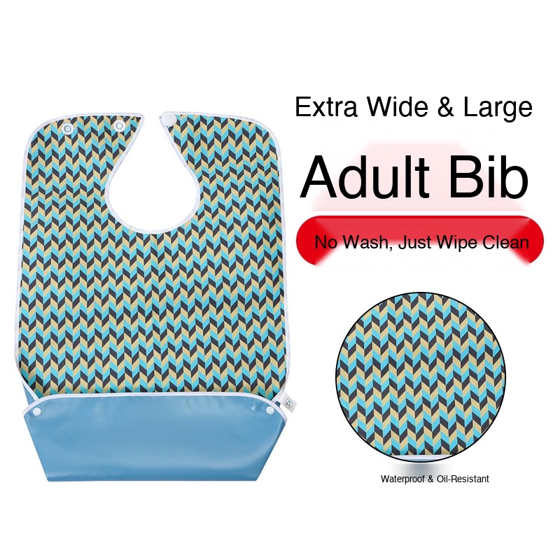 Extra Thick Large Adult Dining Bib (Reversible 2-Pattern) - Image 5